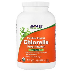 NOW Foods Certified Organic Chlorella Pure Powder (454 g)