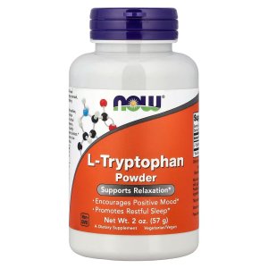 NOW Foods L-Tryptophan Powder, Free-Form Supports Relaxation  Amino Acid 57 g