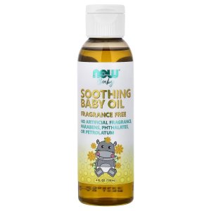 NOW Foods Soothing Baby Oil Fragrance Free  (118 ml)