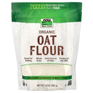 NOW Foods Organic Rolled Oats Source of Fiber Protein and Iron 100% Whole Grain Product of the USA 567 g