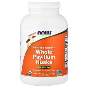NOW Foods Psyllium Husk Powder Certified Organic 340 g