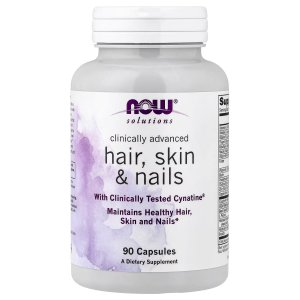 NOW Foods Solutions Clinically Advanced Hair Skin &amp; Nails 90 Capsules