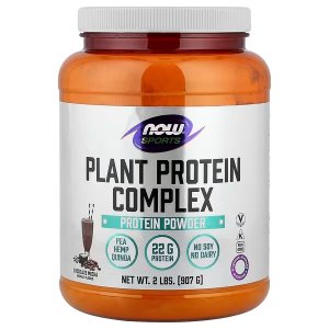 NOW Foods Sports Nutrition Plant Protein Complex 22 Grams Chocolate Mocha Powder 907 g