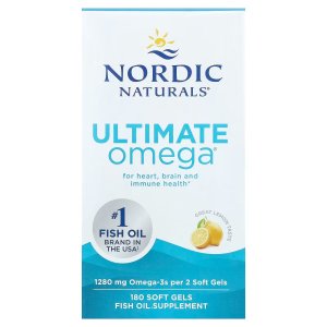 Nordic Naturals Ultimate Omega 1280mg Omega-3 Fish Oil Lemon - 180 Count -high-potency-omega-3-fish-oil 90, Softgels