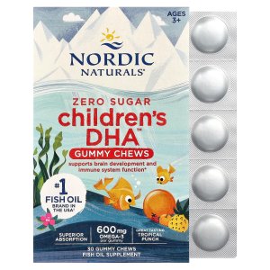 Nordic Naturals Zero Sugar Children’s DHA Gummies Tropical Punch - 30 Count