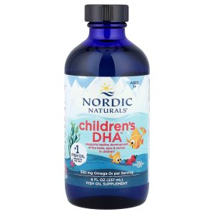 Nordic Naturals Children’s DHA, Strawberry - 8 oz for Kids - 530 mg Omega-3 with EPA &amp; DHA - Brain Development &amp; Function 237 ml