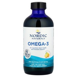 Nordic Naturals Omega-3 Lemon Flavor - 8 oz - 1560 mg Omega-3 - Fish Oil - EPA &amp; DHA - Immune Support Brain &amp; Heart Health Optimal Wellness (237 ml)