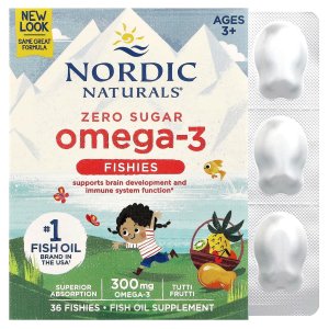 Nordic Naturals Fish Oil for Kids Omega 3 Gummies, 300mg EPA DHA | Supports brain vision &amp; immune developmen 36 Fishies