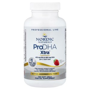 Nordic Naturals ProDHA 1000, 1660 mg Omega-3 DHA, Strawberry - 120 Count | High-intensity DHA formula supports