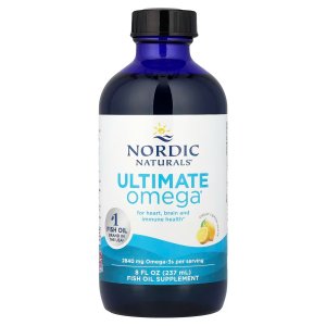 Nordic Naturals Store Nordic Naturals Ultimate Omega Liquid 2840mg Fish Oil Lemon Flavor - 8oz | Fish Oil Supplement with EPA &amp; DHA