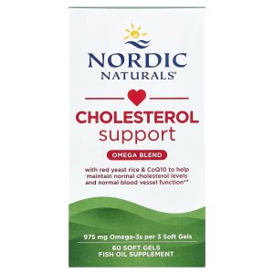 Nordic Naturals Cholesterol Support, 975mg Omega-3 + Red Yeast Rice + CoQ10 | Red Yeast Rice supports healthy LDL cholesterol naturally
