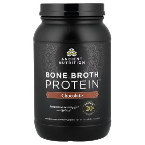 Ancient Nutrition Grass-Fed Bone Broth Protein Powder – Chocolate Flavor, Premium Protein Supplement