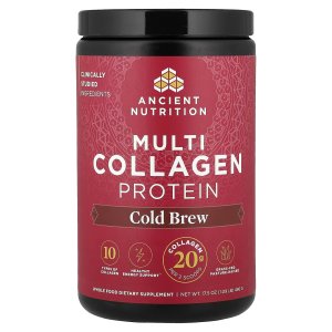 Ancient Nutrition Multi Collagen Protein 1.09 lb (496g) – Cold Brew Flavor, Collagen Protein Powder