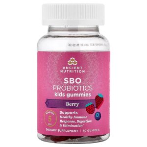 Ancient Nutrition SBO Probiotics Gummies 10 Billion CFUs – Berry Flavor, Probiotic Gut Health Supplement