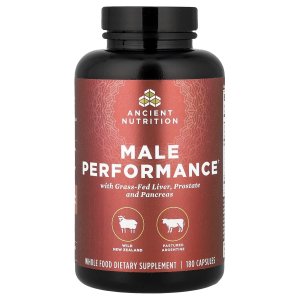 Ancient Nutrition Grass-Fed &amp; Wild Organ Male Performance – Men’s Performance Tablets, Daily Supplement