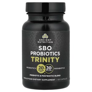 Ancient Nutrition SBO Probiotic Trinity Daily Care 40 Billion – Prebiotics, Probiotics, Postbiotics &amp; Parabiotics, 60 Capsules