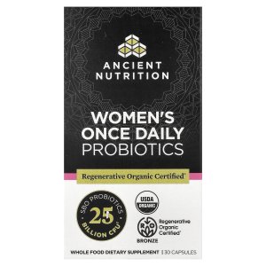 Ancient Nutrition Regenerative Organic Certified Probiotics for Women – Daily Women’s Gut Health Supplement