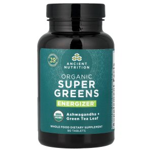 Ancient Nutrition Organic Super Greens Powder – Probiotics, Mango Flavor, Organic Greens Supplemen