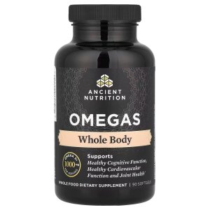 Ancient Nutrition Omegas Whole Body – ALA, DHA &amp; EPA from Wild-Caught Fish, Omega-3 Supplement
