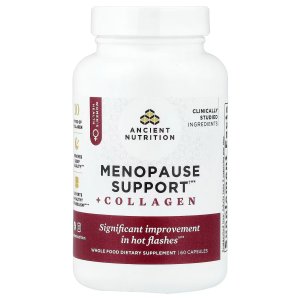 Ancient Nutrition Menopause Support + Hydrolyzed Collagen Peptides Capsules – Women’s Wellness Supplement