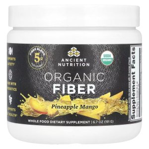 Ancient Nutrition Organic Acacia Fiber Powder – Pineapple Mango Flavor, Prebiotic Fiber Supplement