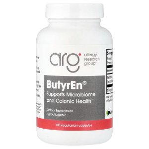 Allergy Research Group ButyrEn® 200 mg 100 Vegetarian Capsules – Butyrate Supplement for Daily Digestive Wellness