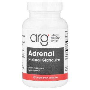 Allergy Research Group Adrenal Natural Glandular 100 mg 150 Vegetarian Capsules – Adrenal Support Supplement