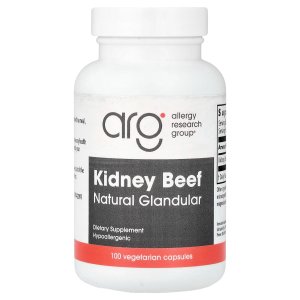 Allergy Research Group Kidney Beef Natural Glandular 500 mg 100 Vegetarian Capsules – Premium Nutritional &amp; Glandular Support Supplement
