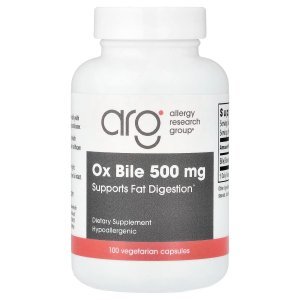 Allergy Research Group ARG Ox Bile 500 mg Concentrated Bile Salts 100 Capsules – Digestive &amp; Nutritional Support Supplement