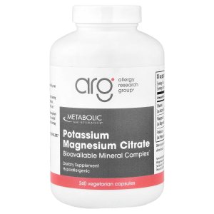 Metabolic Maintenance Potassium Magnesium Citrate 240 Vegetarian Capsules – Premium Mineral Supplement for Electrolyte &amp; Daily Wellness Support
