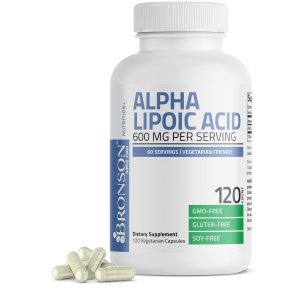 Bronson Alpha Lipoic Acid 600mg 120 Capsules – Glucose Metabolism Support