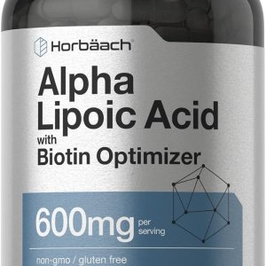 Horbäach Alpha Lipoic Acid 600mg – 240 Capsules with Biotin