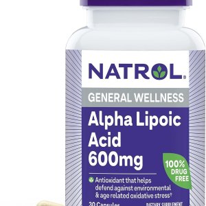 Natrol Alpha Lipoic Acid 600mg Capsules – Antioxidant Supplement