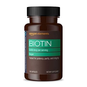Amazon Elements Biotin 5000 mcg – Vegan Hair, Skin &amp; Nails Support