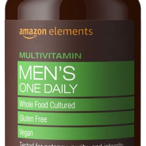 Amazon Basics Men’s Multivitamin – Vegan, Whole Food Cultured, 65 Tablets