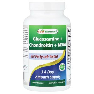 Best Naturals Glucosamine + Chondroitin + MSM – 180 Capsules