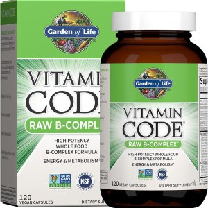 Garden of Life Vitamin Code B-Complex – Raw Vegan Capsules, 120 Count