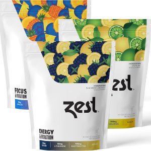 ZEST Hydration Energy Drink Powder – 250mg Caffeine, 14 Sticks