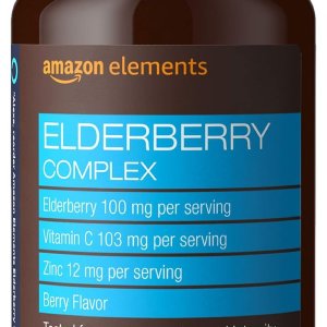 Amazon Basics Elderberry Lozenges – Immune Support, 60 Count