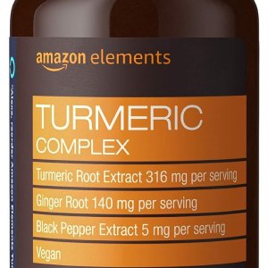 Amazon Elements Turmeric Complex with Ginger &amp; Black Pepper – 65 Capsules