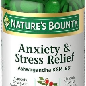 Nature’s Bounty Stress Relief Ashwagandha KSM-66 50 Tablets