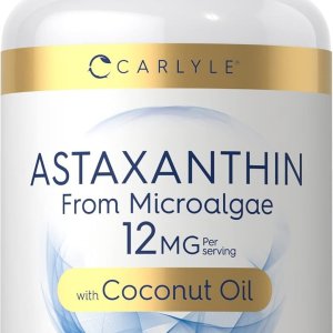 Carlyle Astaxanthin 12mg Microalgae Supplement 120 Softgels