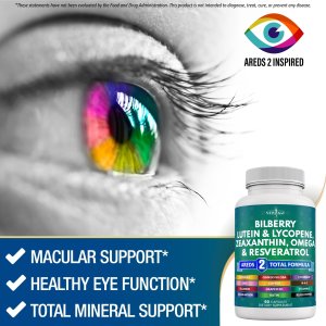 NEW AGE Eye Health Formula with Bilberry Vitamins