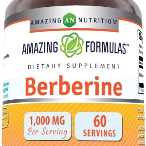 Amazing Formulas Berberine 1000mg 250 Capsules | Non-GMO &amp; Gluten-Free