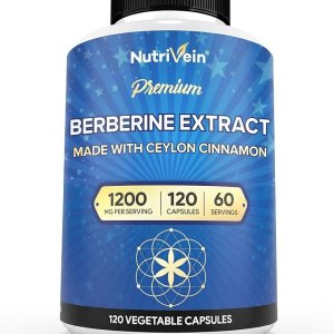 Nutrivein Premium Berberine HCL 1200mg | 120 Capsules
