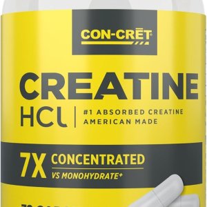 CON-CRET Creatine HCl Capsules | 72 Count | Creatine Supplement for Men &amp; Women