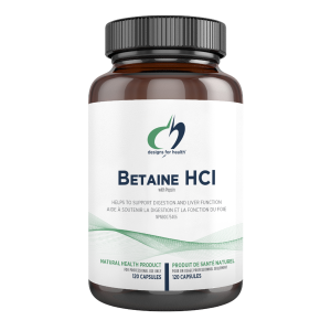 Designs for Health Betaine HCl with Pepsin | Protein Digestive Support | 120 Capsules