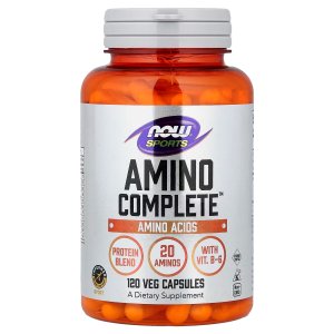 NOW Foods Sports Amino Complete™ | Amino Acid Supplement | 120 Veg Capsules