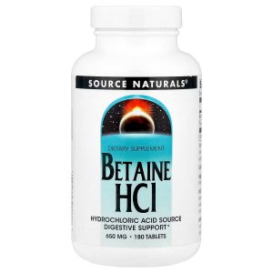 Source Naturals Betaine HCl 650 mg | Digestive Support Supplement | 180 Tablets