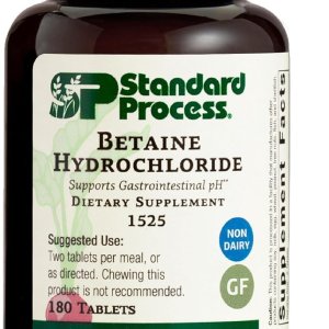 Standard Process Betaine Hydrochloride | GI pH Support | 180 Tablets